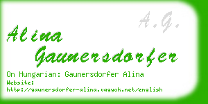 alina gaunersdorfer business card